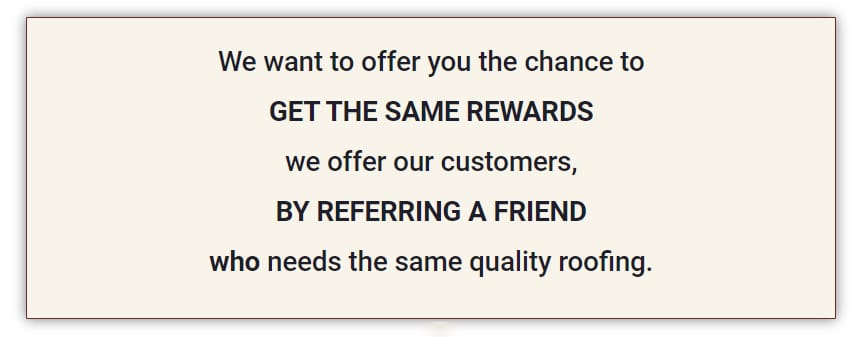 Referral rewards program Akron and Uniontown