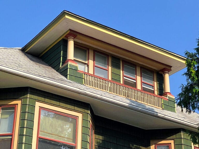 American foursquare style home.