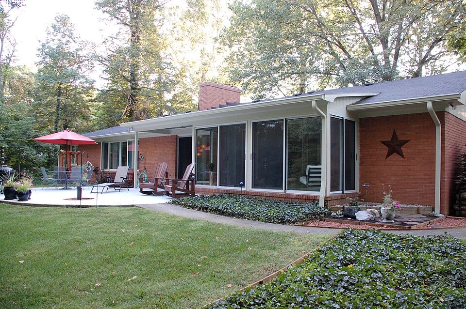 Brick ranch style home