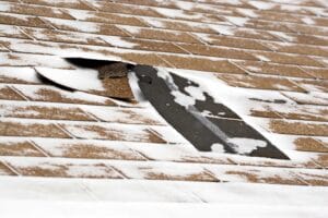 winter weather roof damage, winter storm damage, Akron