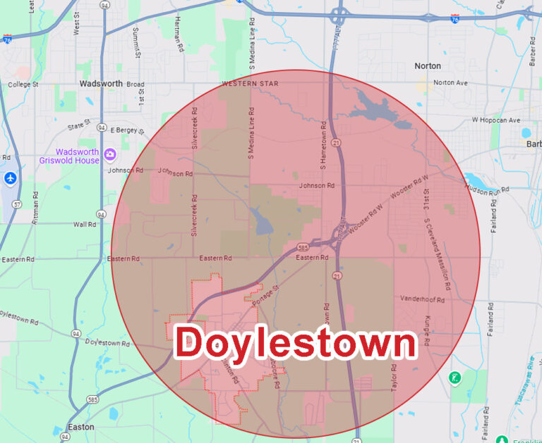 Map-Doylestown-Eagle-Eye-Service-Area