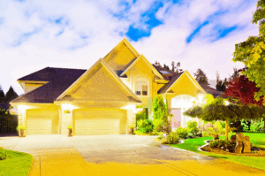 Home-at-dusk-lights-on