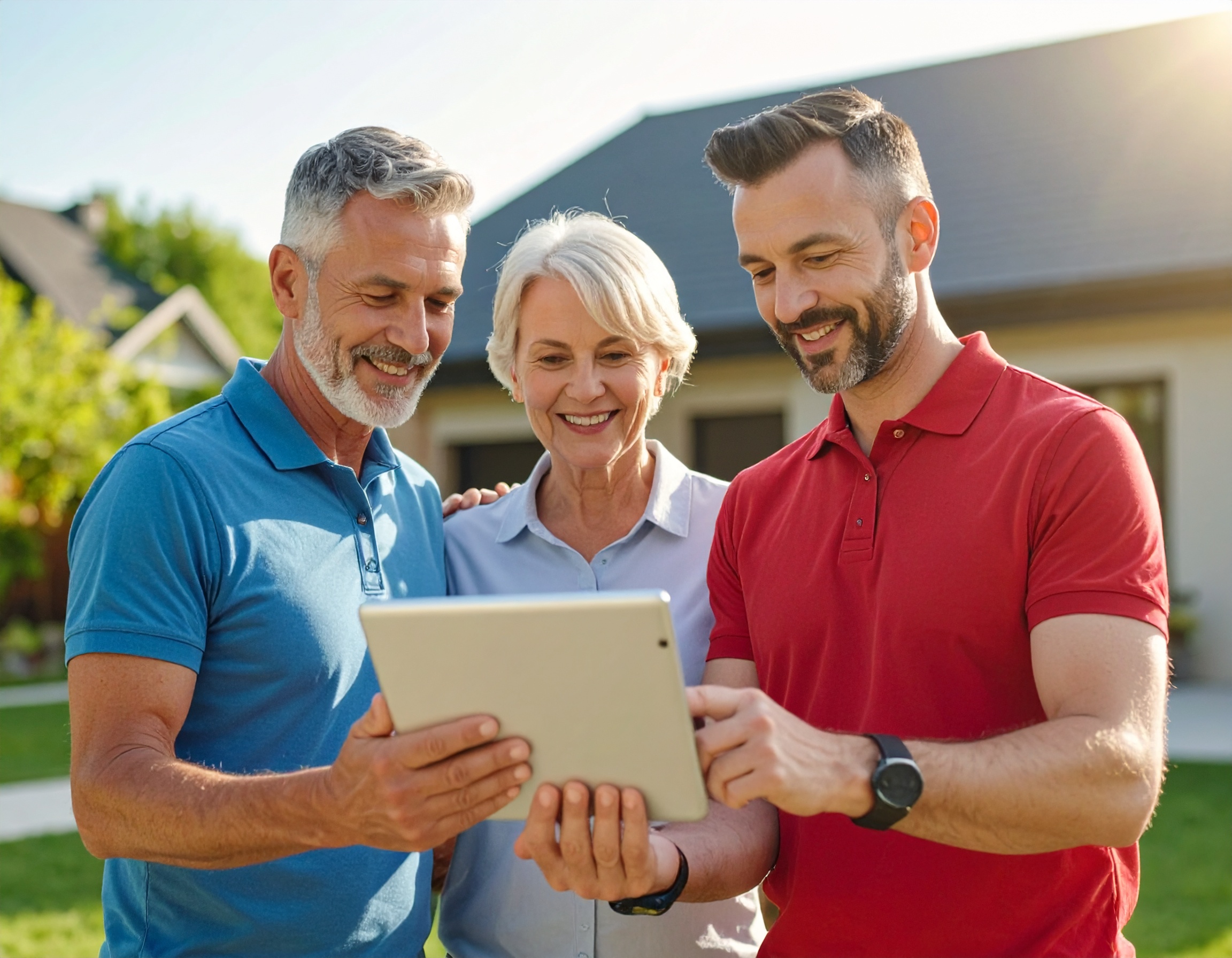 roof-salesman-showing-homeowners-roofing-quote